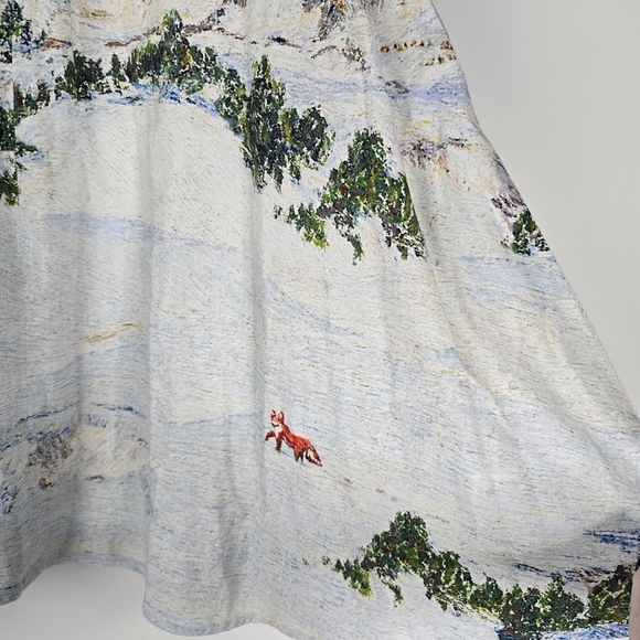 Corey Lynn Calter Wonderland Midi Skirt XS A-Line Cottagecore Ski Resort - Picture 7 of 12